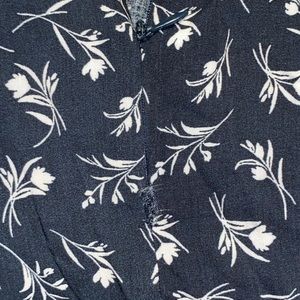 Size L New Desires Navy Blue Floral‎ Print Backless Maxi Dress from Lulus